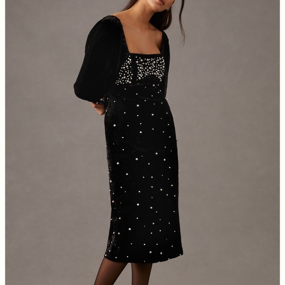 Anthropologie Dresses & Skirts - *Anthropologie Maeve Embellished Velvet Dress